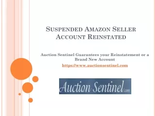 Suspended Amazon Seller Account Reinstated