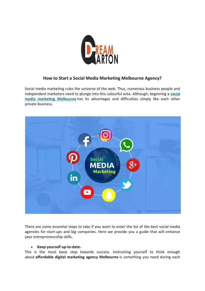 how to start a social media marketing melbourne