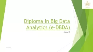 Diploma in Big Data Analytics | Best training Centre in Pune | Know – IT