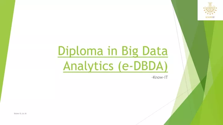 diploma in big data analytics e dbda