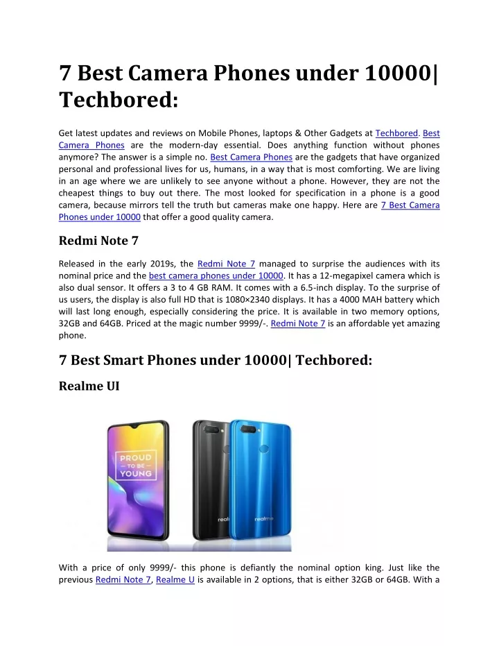 7 best camera phones under 10000 techbored