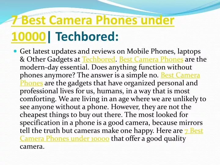 7 best camera phones under 10000 techbored