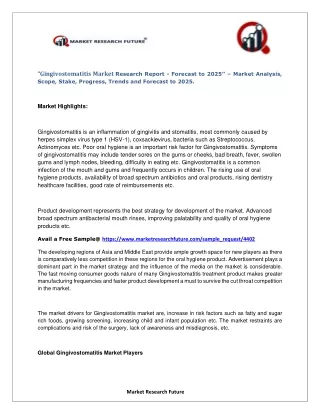 gingivostomatitis market research report forecast