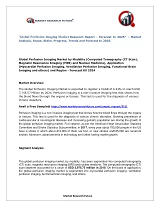 global perfusion imaging market research report