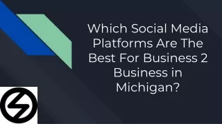 Which Social Media Platforms Are The Best For Business 2 Business in Michigan?