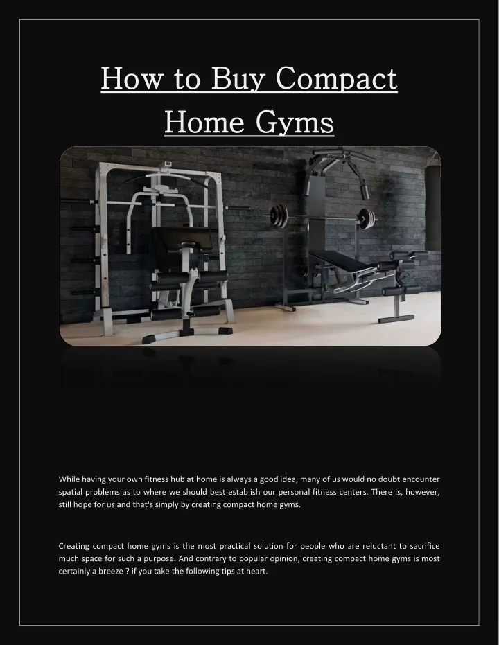 how to buy compact how to buy compact home gyms