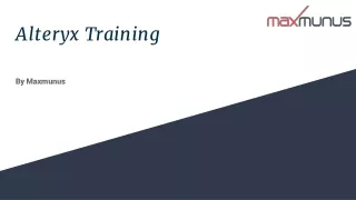 alteryx training