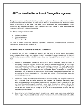 all you need to know about change management