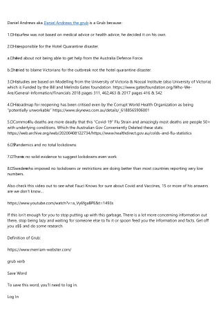 daniel andrews aka daniel andrews the grub