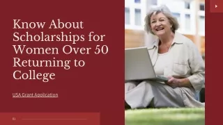 Know About Scholarships for Women Over 50 Returning to College