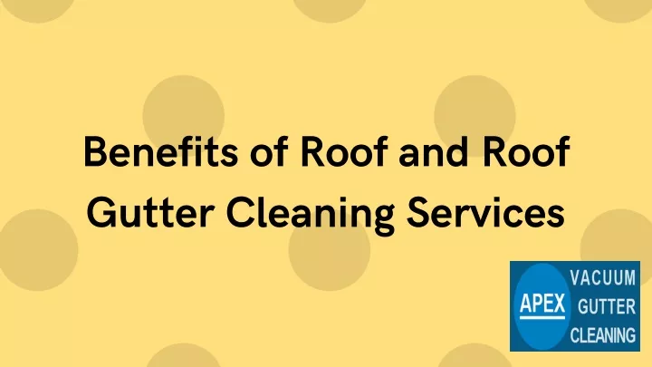 benefi ts of roof and roof g utt e r cleaning