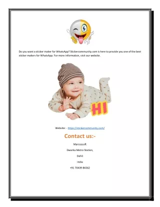 do you want a sticker maker for whatsapp