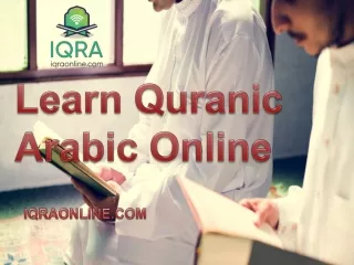 Learn Quranic Arabic Online - Iqraonline.com