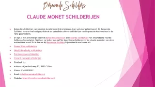 claude monet schilderijen