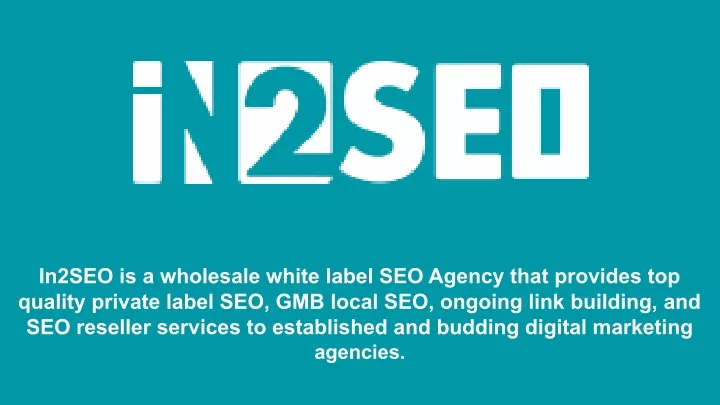 in2seo is a wholesale white label seo agency that