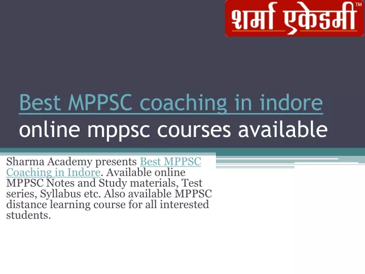 best mppsc coaching in indore online mppsc courses available