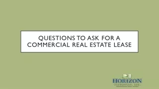 questions to ask for a commercial real estate lease