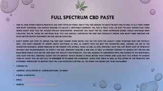 full spectrum cbd paste
