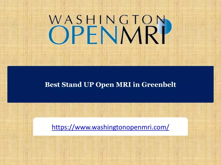 best stand up open mri in greenbelt