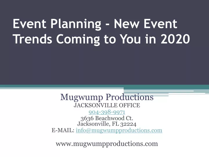 event planning new event trends coming to you in 2020