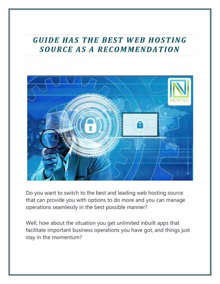 guide has the best web hosting source