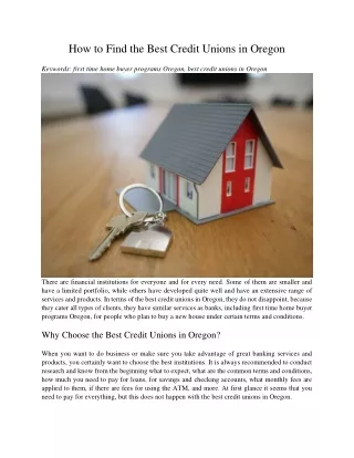 how to find the best credit unions in oregon