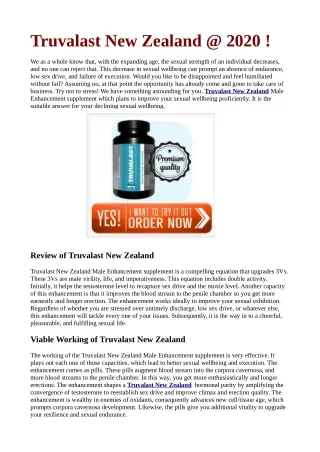 Truvalast New Zealand Reviews "Where to Buy" Benefits & Side Effects (Website)!