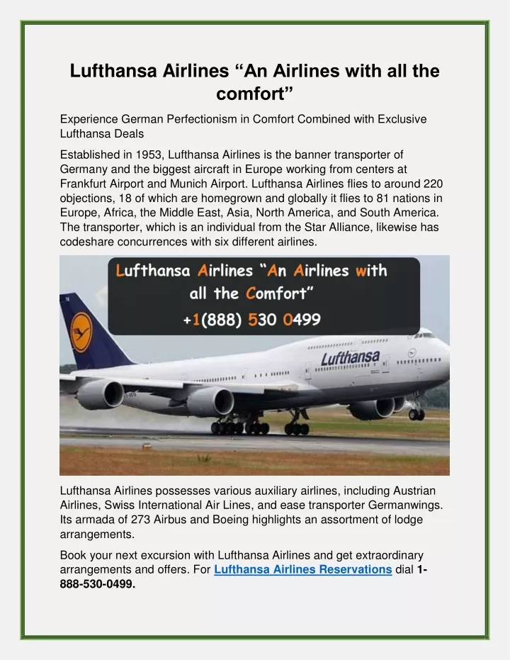 lufthansa airlines an airlines with