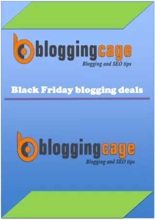 Benefits of Black Friday blogging deals