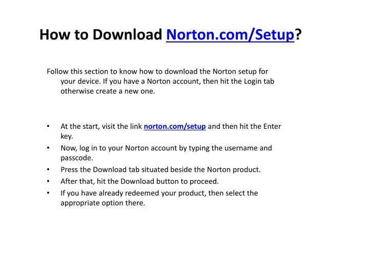 how to download norton com setup
