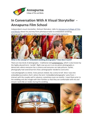 in conversation with a visual storyteller