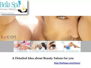 A Detailed Idea about Beauty Salons for you