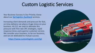 custom logistic services