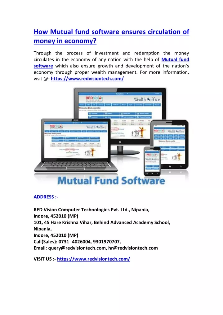 how mutual fund software ensures circulation