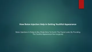 how botox injection help in getting youthful appearance