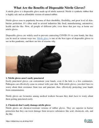 Powder Free Nitrile Gloves | Latex Free Gloves Online