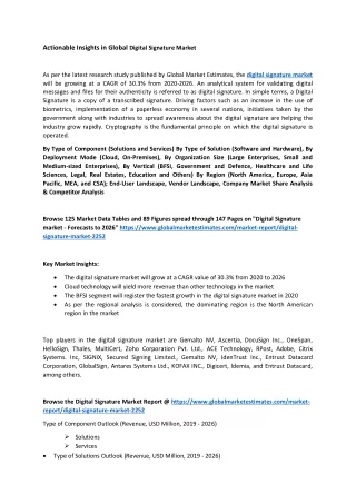 actionable insights in global digital signature