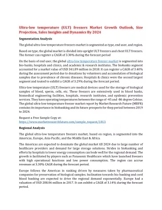 ultra low temperature ult freezers market growth
