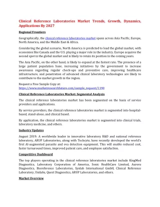 clinical reference laboratories market trends