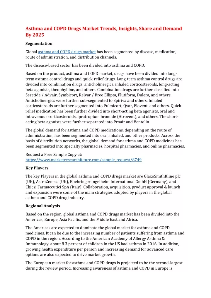 asthma and copd drugs market trends insights