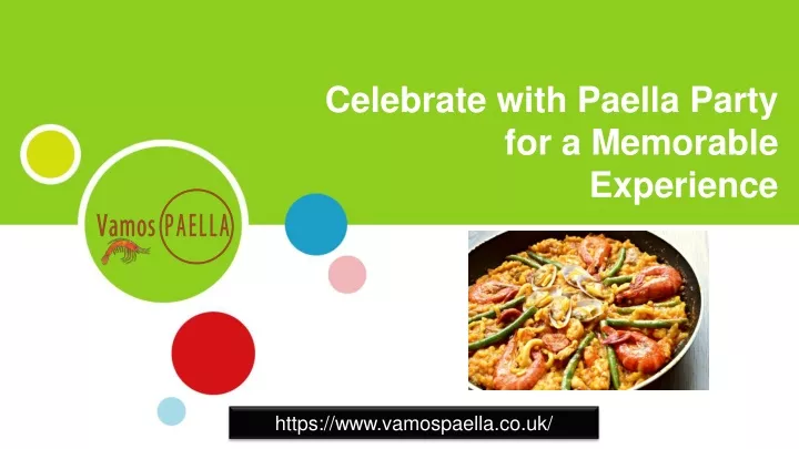 celebrate with paella party for a memorable