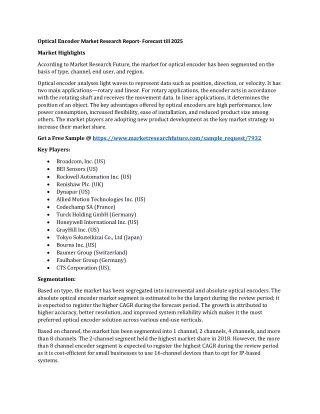 optical encoder market research report forecast