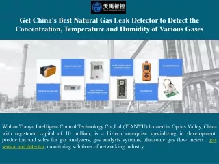 Get China's Best Natural Gas Leak Detector to Detect the Concentration, Temperature and Humidity of Various Gases