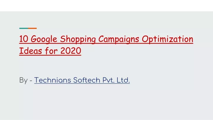 10 google shopping campaigns optimization ideas for 2020