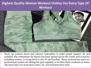 Highest Quality Women Workout Clothes For Every Type Of Workout