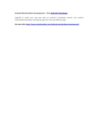 android marshmallow development hire android