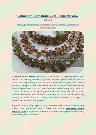 cabochon gemstone cuts experts view bio link