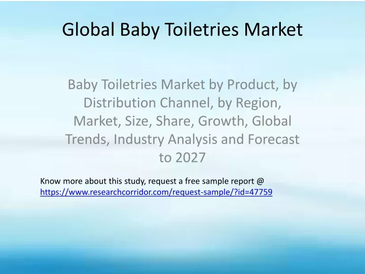 global baby toiletries market