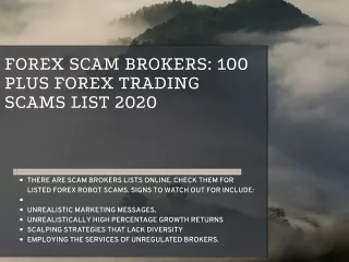 Forex Scam Brokers: 100 Plus Forex Trading Scams List 2020