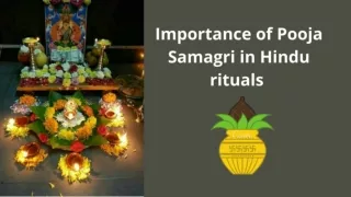 Importance of Pooja Samagri in Hindu rituals